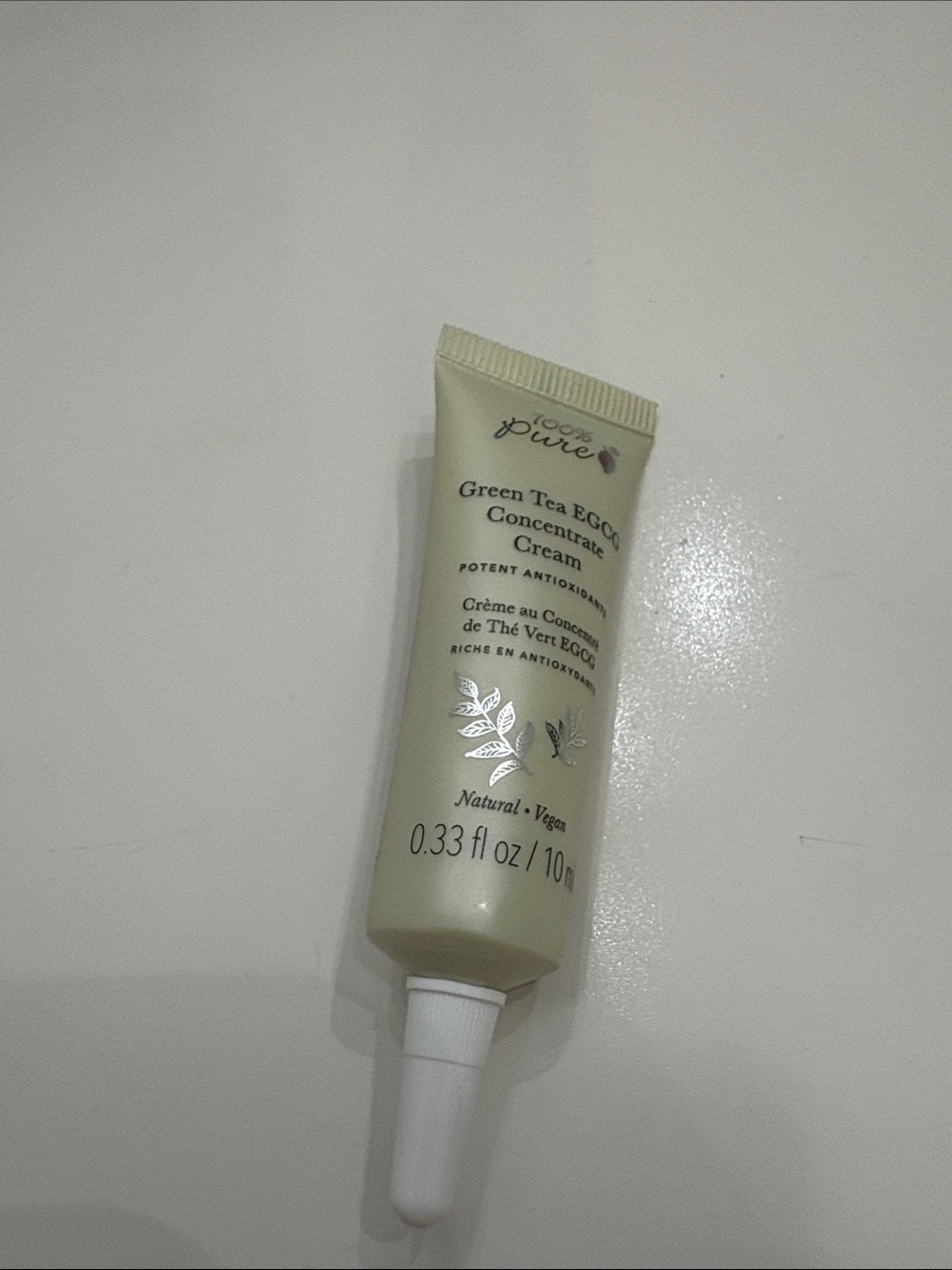 100% Pure Green Tea EGCG Concentrate Cream - Light Green Tube with White Cap